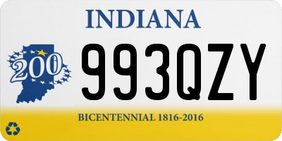 IN license plate 993QZY