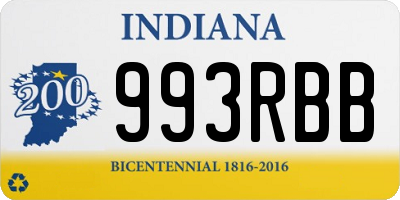 IN license plate 993RBB