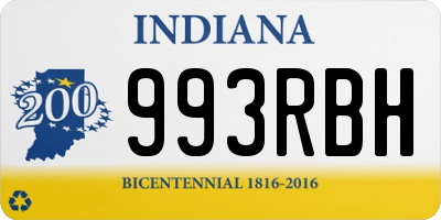 IN license plate 993RBH