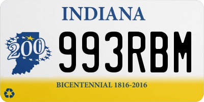 IN license plate 993RBM