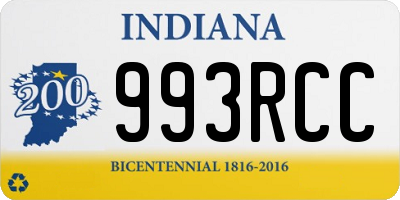 IN license plate 993RCC