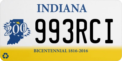 IN license plate 993RCI