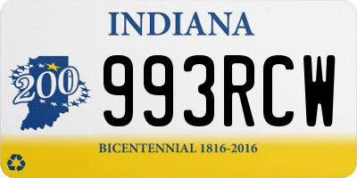 IN license plate 993RCW