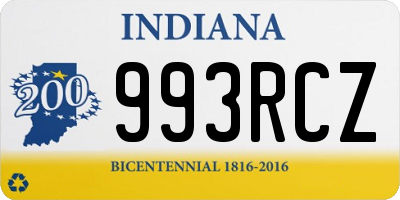 IN license plate 993RCZ