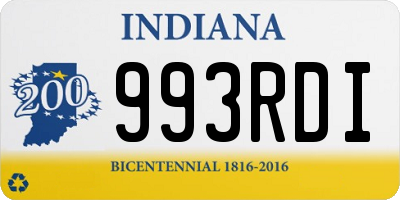 IN license plate 993RDI