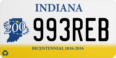 IN license plate 993REB