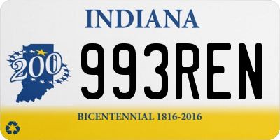 IN license plate 993REN