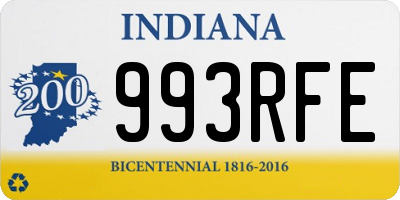 IN license plate 993RFE