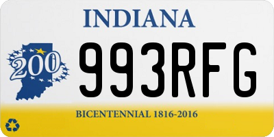 IN license plate 993RFG