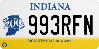 IN license plate 993RFN