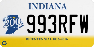 IN license plate 993RFW