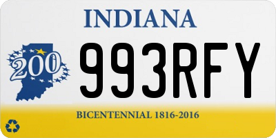 IN license plate 993RFY