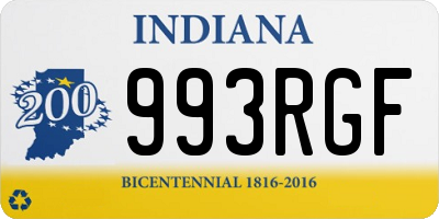 IN license plate 993RGF