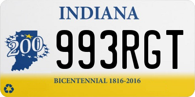 IN license plate 993RGT