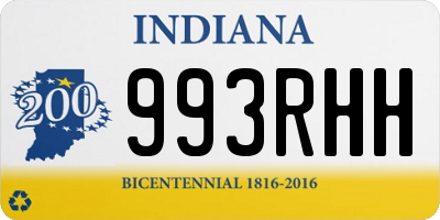 IN license plate 993RHH