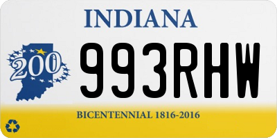 IN license plate 993RHW