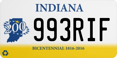 IN license plate 993RIF