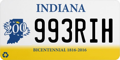 IN license plate 993RIH