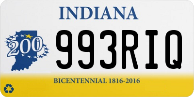 IN license plate 993RIQ