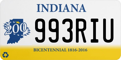 IN license plate 993RIU