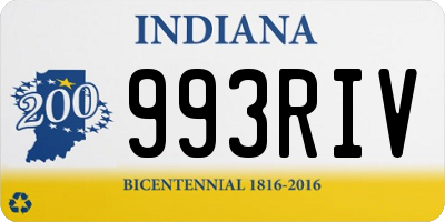 IN license plate 993RIV