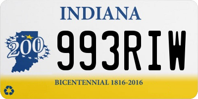 IN license plate 993RIW