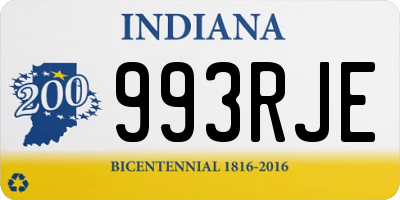 IN license plate 993RJE