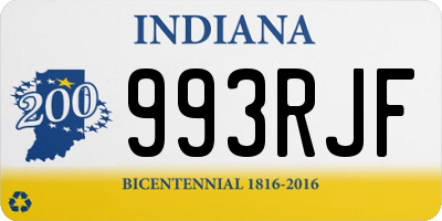 IN license plate 993RJF