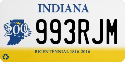 IN license plate 993RJM