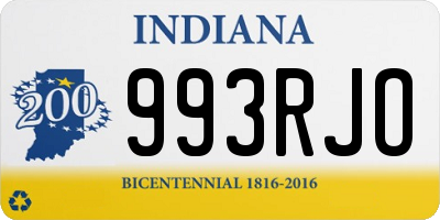 IN license plate 993RJO