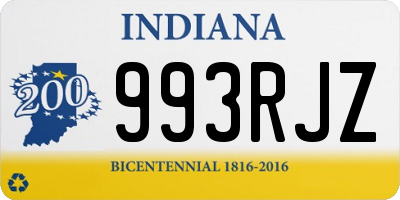 IN license plate 993RJZ