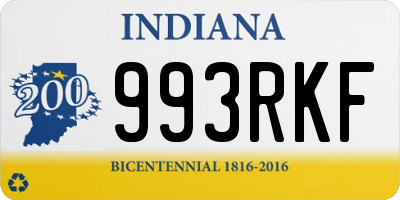 IN license plate 993RKF