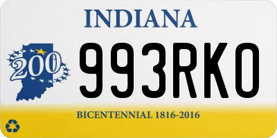 IN license plate 993RKO