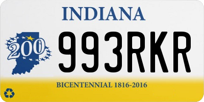 IN license plate 993RKR