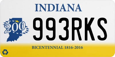 IN license plate 993RKS