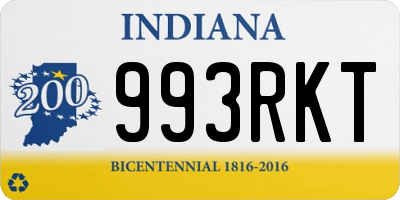 IN license plate 993RKT