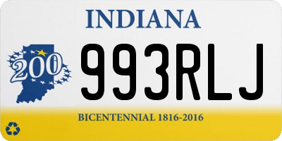 IN license plate 993RLJ