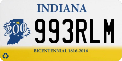 IN license plate 993RLM