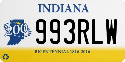 IN license plate 993RLW