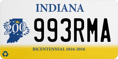 IN license plate 993RMA