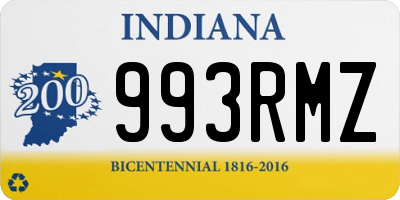 IN license plate 993RMZ