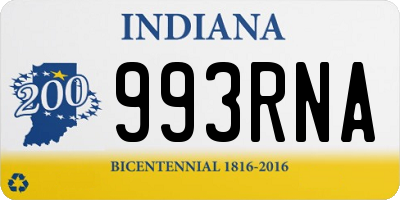 IN license plate 993RNA