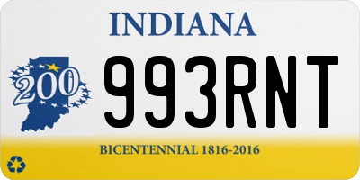 IN license plate 993RNT