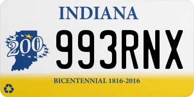 IN license plate 993RNX