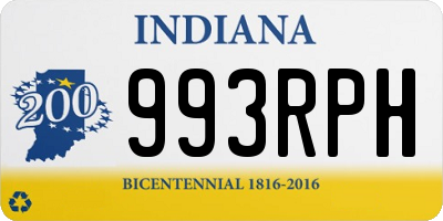 IN license plate 993RPH