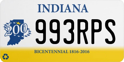 IN license plate 993RPS