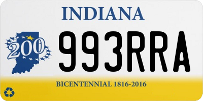 IN license plate 993RRA