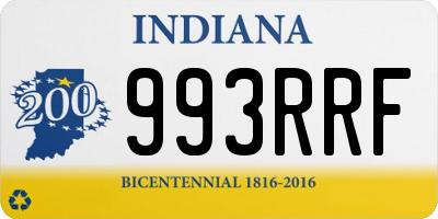 IN license plate 993RRF