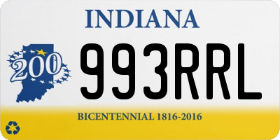 IN license plate 993RRL