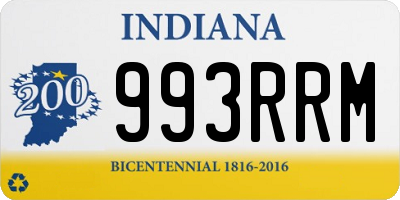 IN license plate 993RRM